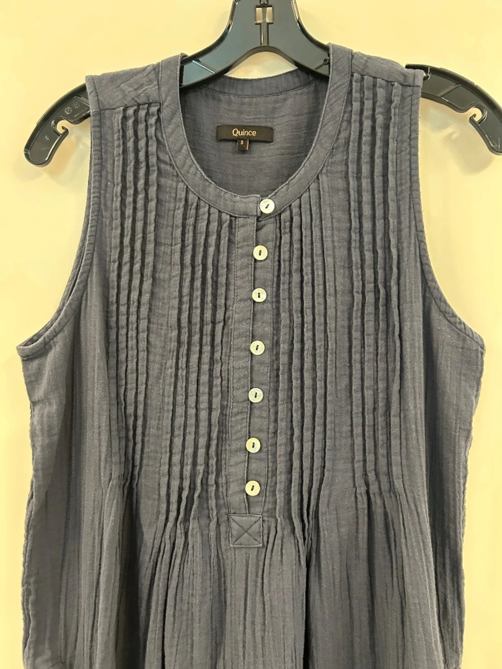 Quince Organic Cotton Gauze Sleeveless Swing Dress - Picture 7 of 10
